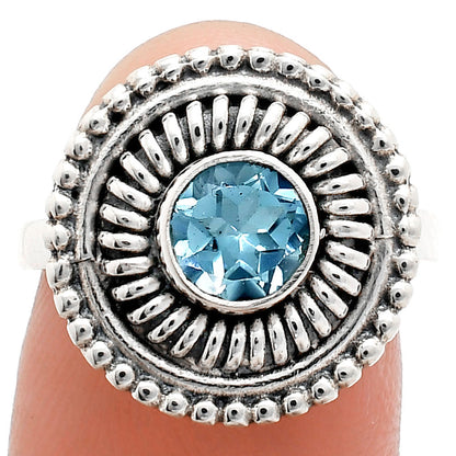 Vintage 925 Sterling Silver Ring Vintage Boho Round Statement Jewelry AGR1017 R-1388
