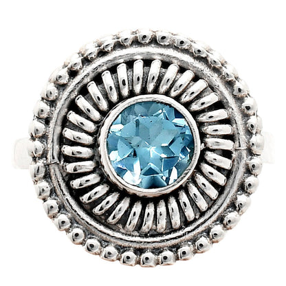 Vintage 925 Sterling Silver Ring Vintage Boho Round Statement Jewelry AGR1017 R-1388