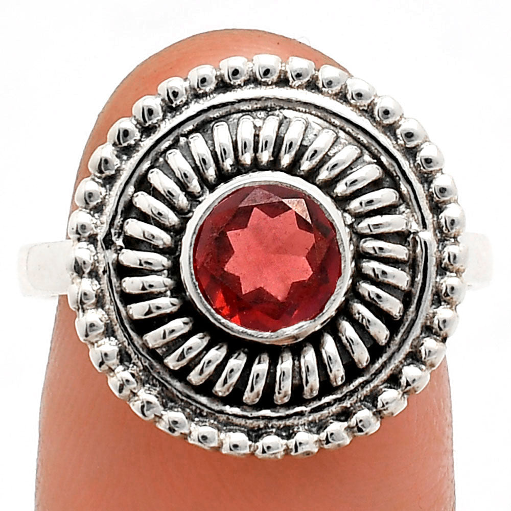 Vintage 925 Sterling Silver Ring Vintage Boho Round Statement Jewelry AGR1017 R-1388