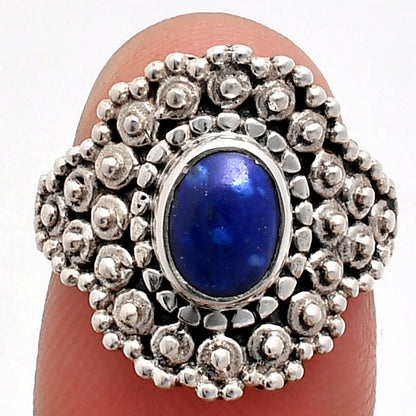 925 Sterling Silver Vintage Oval Gemstone Boho Statement Ring for Women AGR1018 R-1124