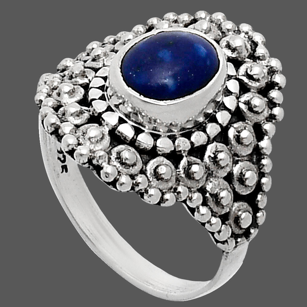 925 Sterling Silver Vintage Oval Gemstone Boho Statement Ring for Women AGR1018 R-1124