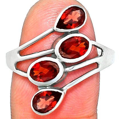 Sterling Silver Multi Gemstone Pear, Oval Shape Statement Ring for Women AGR1024 R-1053