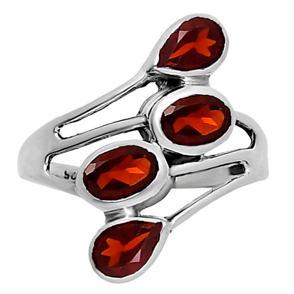 Sterling Silver Multi Gemstone Pear, Oval Shape Statement Ring for Women AGR1024 R-1053