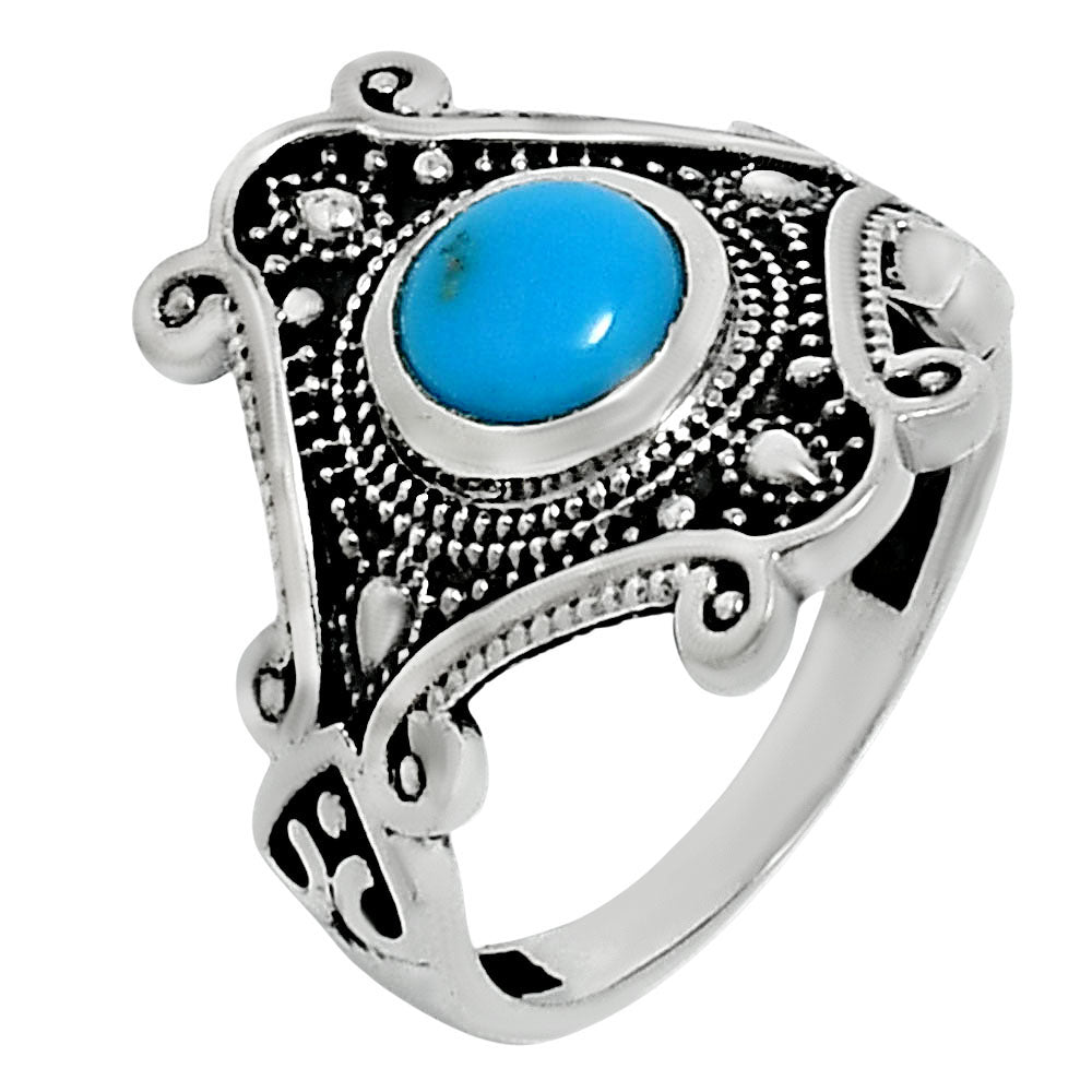 Ethnic Gemstone Silver Ring | Artisan 925 Sterling Handmade Jewelry AGR1027 R-1734