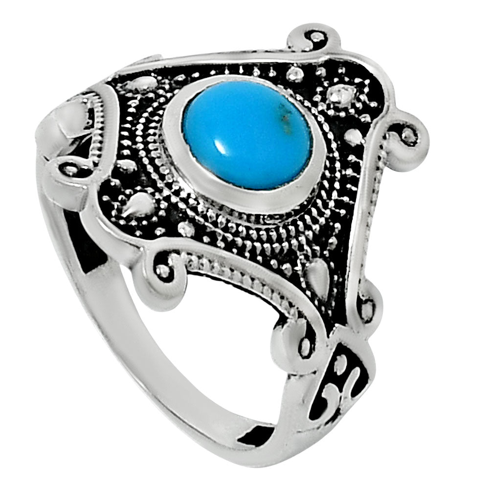 Ethnic Gemstone Silver Ring | Artisan 925 Sterling Handmade Jewelry AGR1027 R-1734