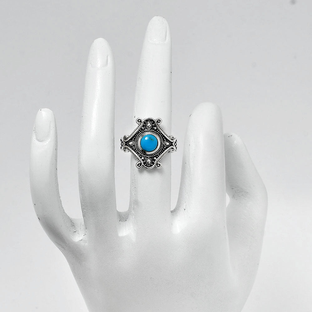 Ethnic Gemstone Silver Ring | Artisan 925 Sterling Handmade Jewelry AGR1027 R-1734