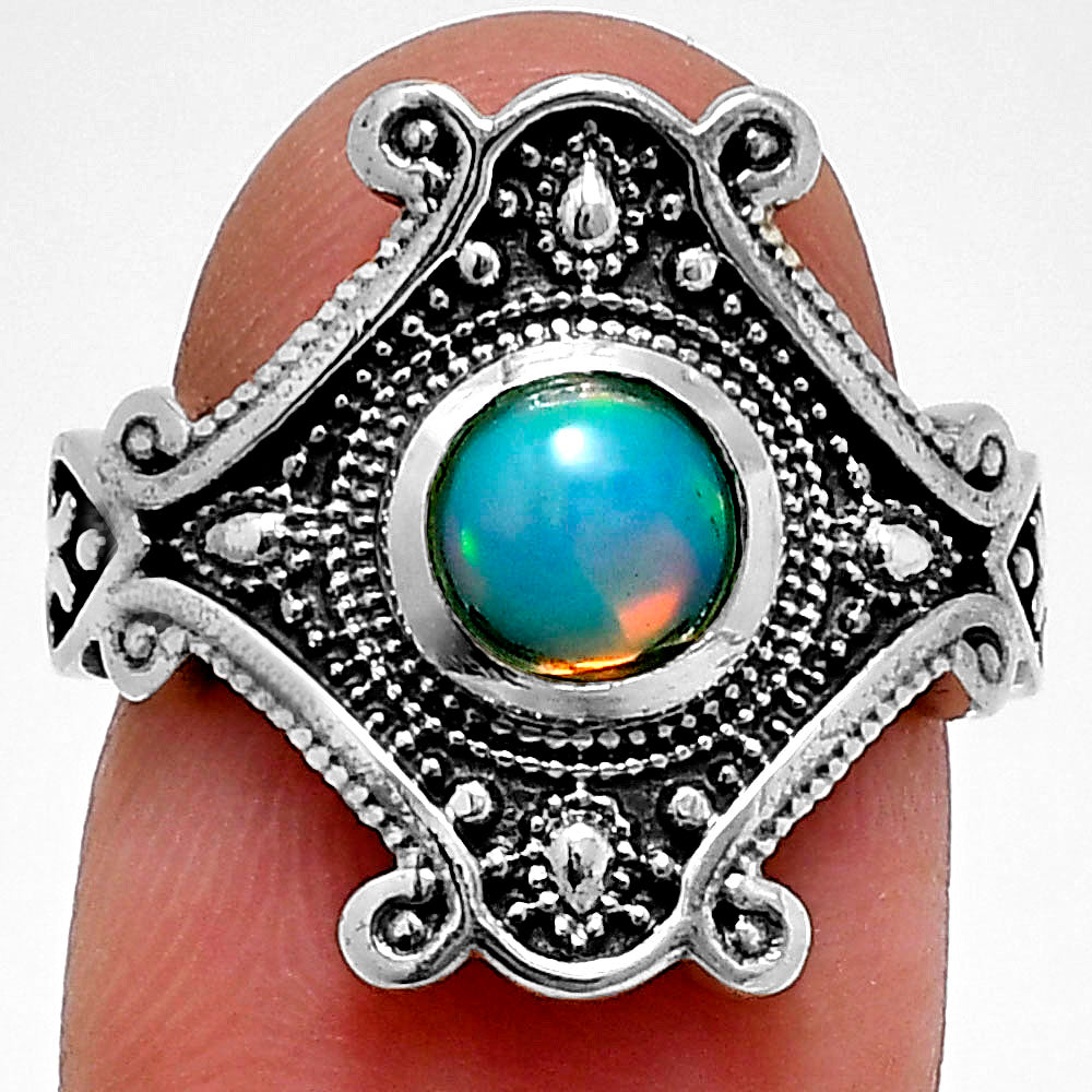 Ethnic Gemstone Silver Ring | Artisan 925 Sterling Handmade Jewelry AGR1027 R-1734