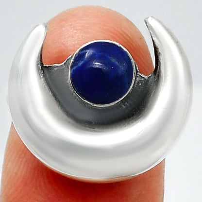 Moon Shape Natural Gemstone Ring 925 Sterling Silver Handmade Jewelry AGR1032 R-1072