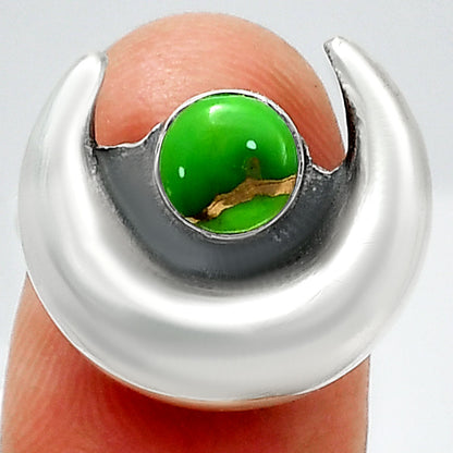 Moon Shape Natural Gemstone Ring 925 Sterling Silver Handmade Jewelry AGR1032 R-1072