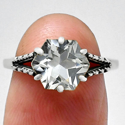 Hexagon Gemstone Ring 925 Sterling Silver Handmade Vintage Jewelry AGR1033 R-1746