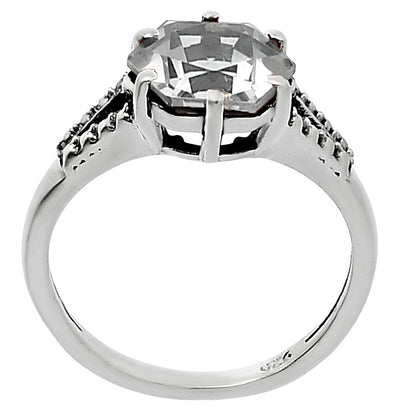 Hexagon Gemstone Ring 925 Sterling Silver Handmade Vintage Jewelry AGR1033 R-1746