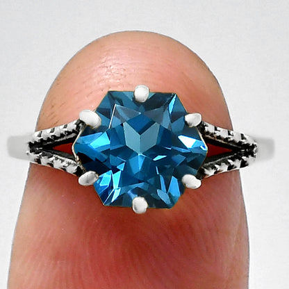 Hexagon Gemstone Ring 925 Sterling Silver Handmade Vintage Jewelry AGR1033 R-1746
