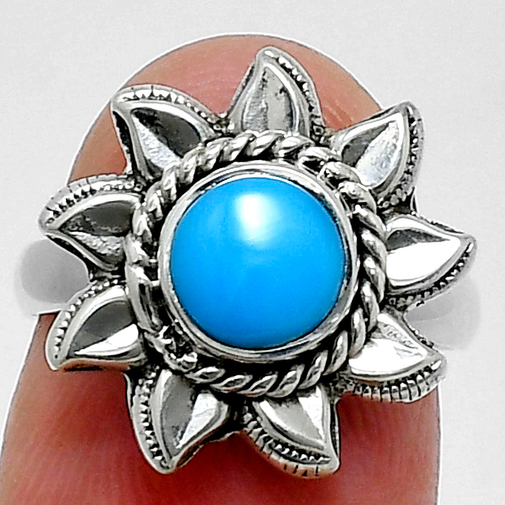Sunflower Gemstone Ring 925 Sterling Silver Handmade Vintage Jewelry AGR1034 R-1617