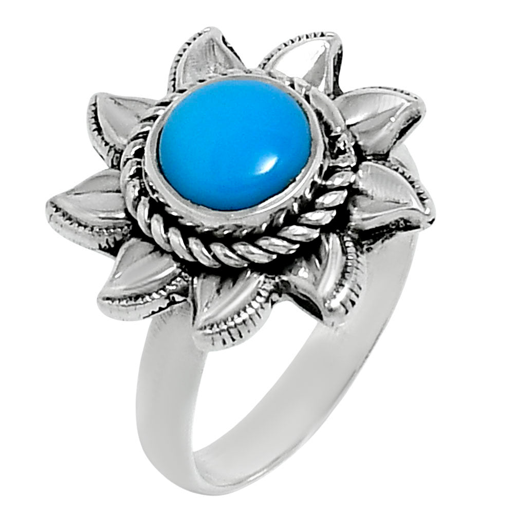 Sunflower Gemstone Ring 925 Sterling Silver Handmade Vintage Jewelry AGR1034 R-1617