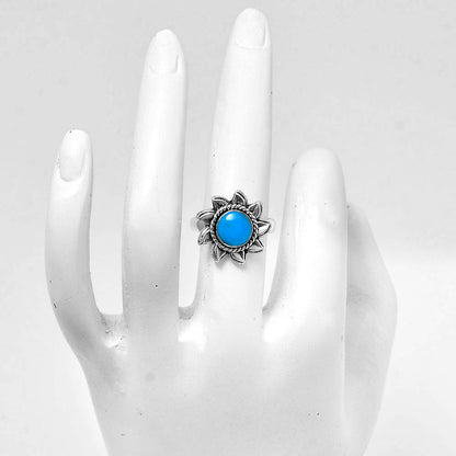 Sunflower Gemstone Ring 925 Sterling Silver Handmade Vintage Jewelry AGR1034 R-1617