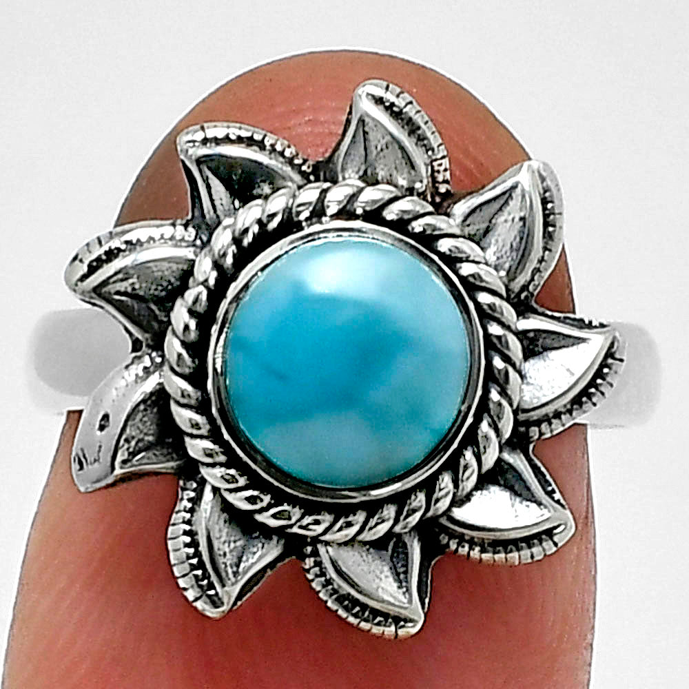 Sunflower Gemstone Ring 925 Sterling Silver Handmade Vintage Jewelry AGR1034 R-1617