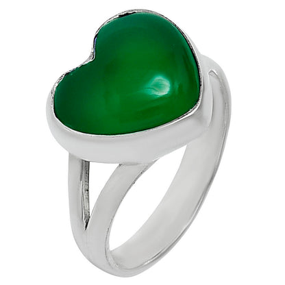 Heart Shape Natural Gemstone Ring 925 Sterling Silver Handmade Love Gift AGR1036 R-1073