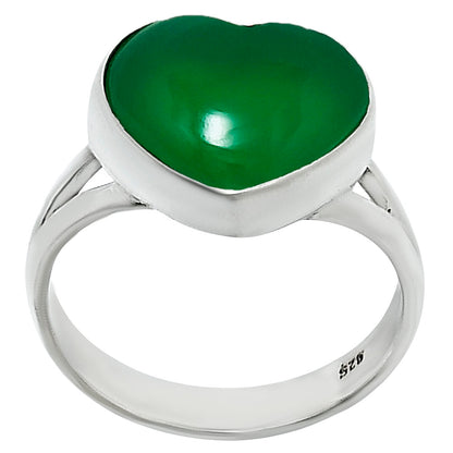 Heart Shape Natural Gemstone Ring 925 Sterling Silver Handmade Love Gift AGR1036 R-1073