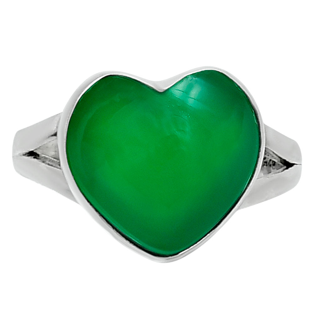 Heart Shape Natural Gemstone Ring 925 Sterling Silver Handmade Love Gift AGR1036 R-1073