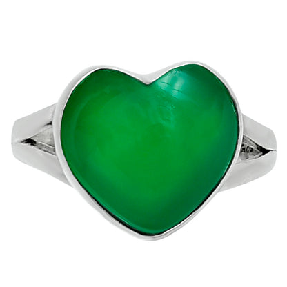 Heart Shape Natural Gemstone Ring 925 Sterling Silver Handmade Love Gift AGR1036 R-1073