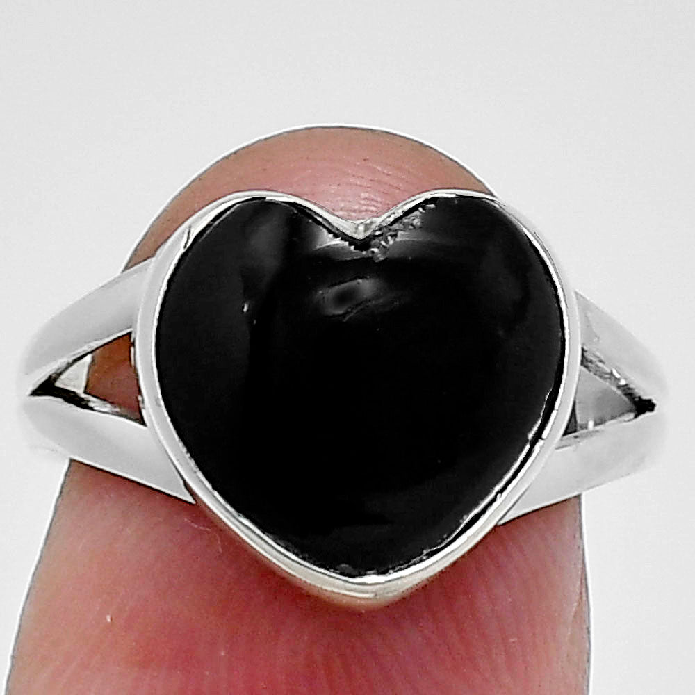 Heart Shape Natural Gemstone Ring 925 Sterling Silver Handmade Love Gift AGR1036 R-1073