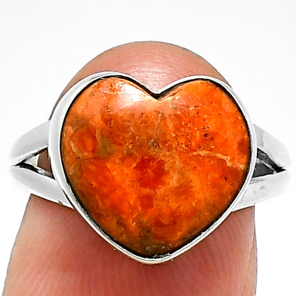 Heart Shape Natural Gemstone Ring 925 Sterling Silver Handmade Love Gift AGR1036 R-1073