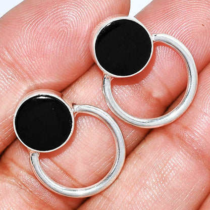 Natural Gemstone Circle Pendant Earrings Jewelry Set 925 Sterling Silver AGT1001 T-1012