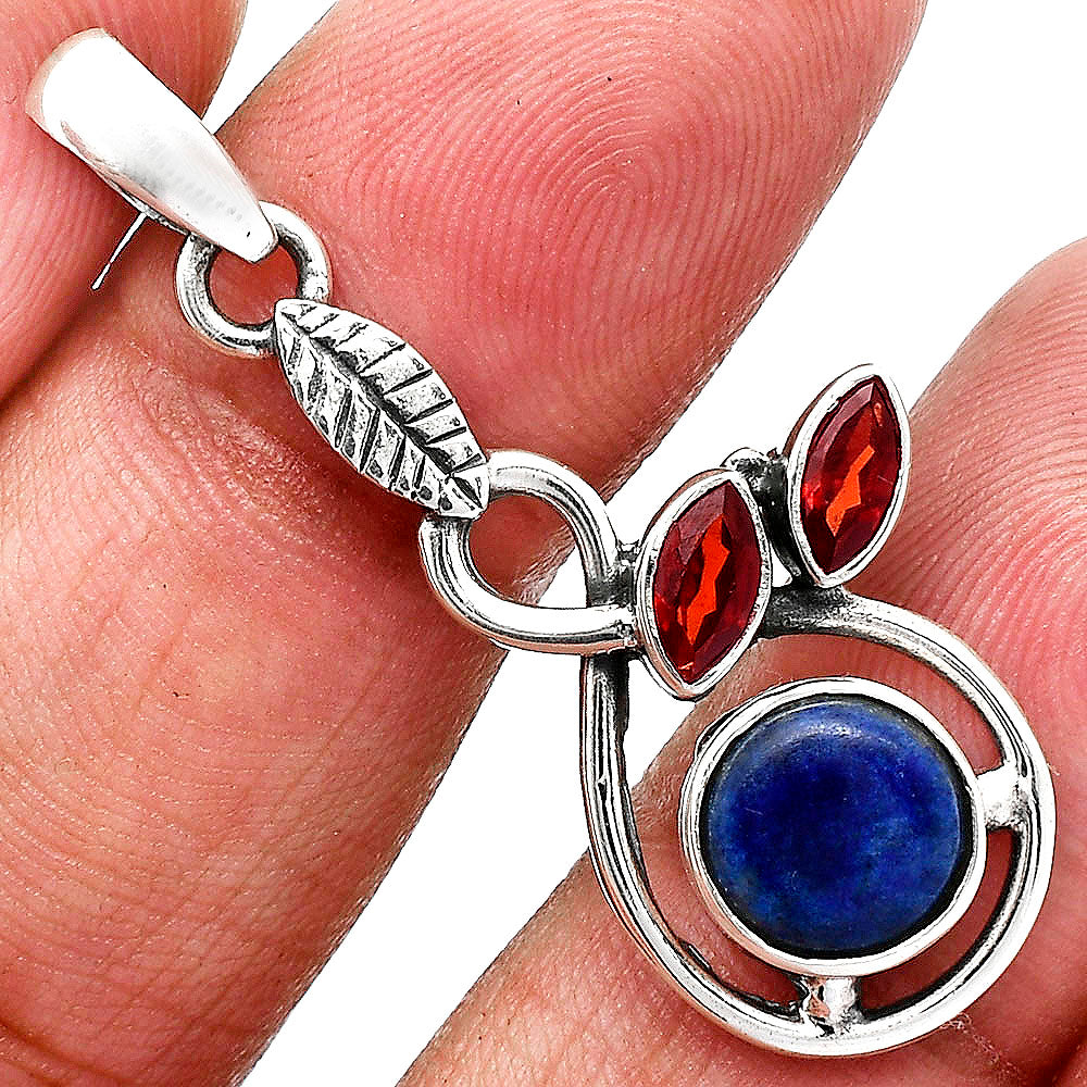 Natural Gemstone Leaf Pendant & Earrings Jewelry Set 925 Sterling Silver AGT1002 T-1013