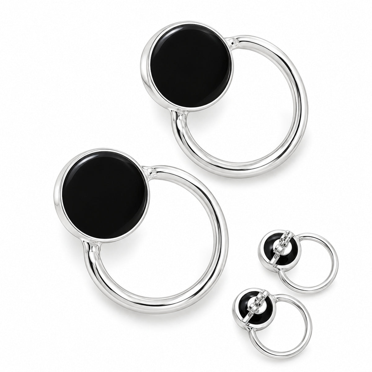 Black Onyx Earrings T-1012 AGTE1001_A