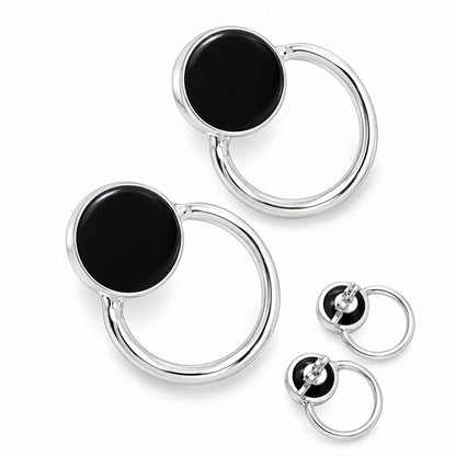 Black Onyx Earrings T-1012 AGTE1001_A