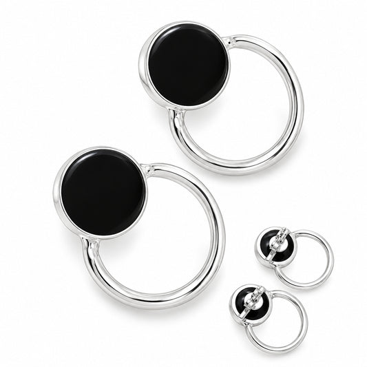 Black Onyx Earrings T-1012 AGTE1001_A