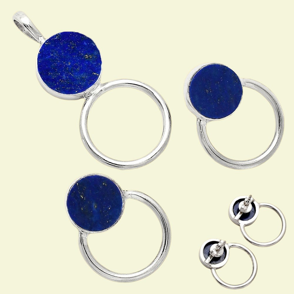 Lapis Lazuli Earrings T-1012 AGTE1001_B