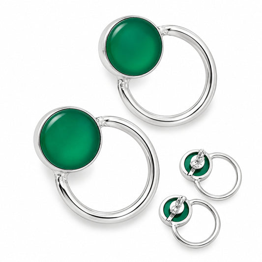 Green Onyx Earrings T-1012 AGTE1001_C