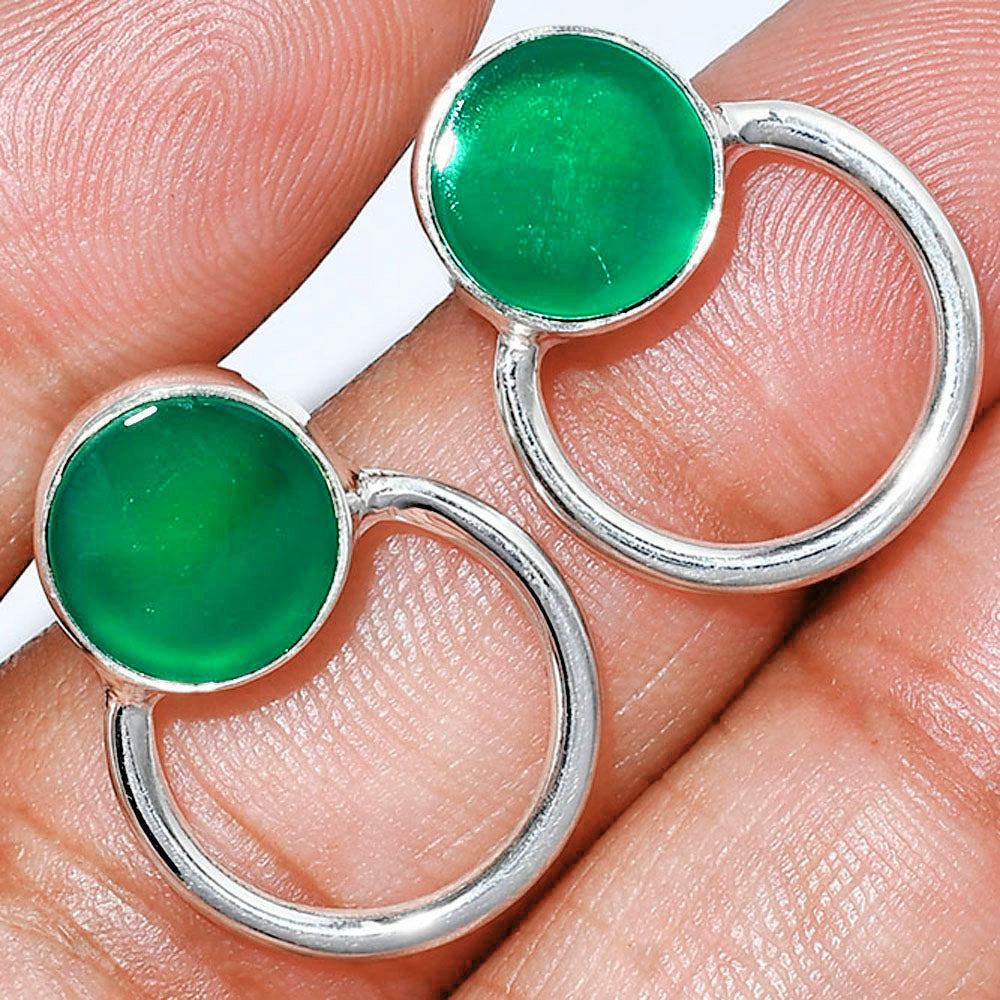 Green Onyx Earrings T-1012 AGTE1001_C