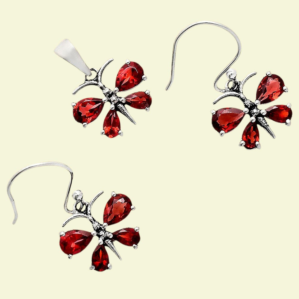Hessonite Garnet Earrings T-1014 AGTE1003_C