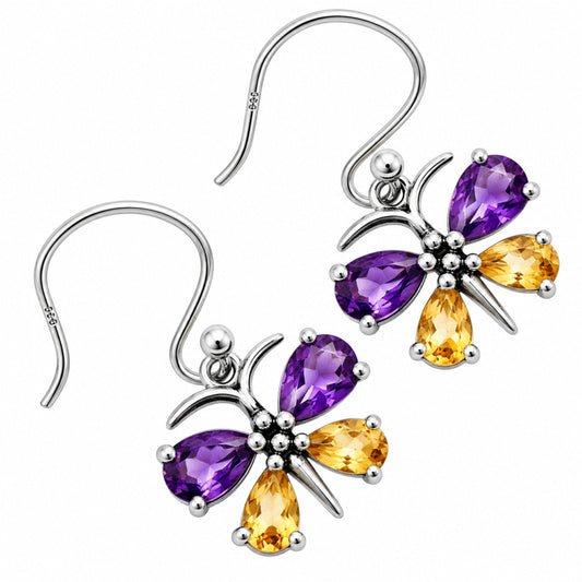 Amethyst and Citrine Earrings T-1014 AGTE1003_F