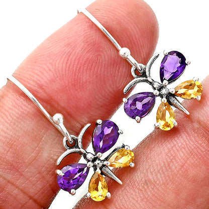 Amethyst and Citrine Earrings T-1014 AGTE1003_F