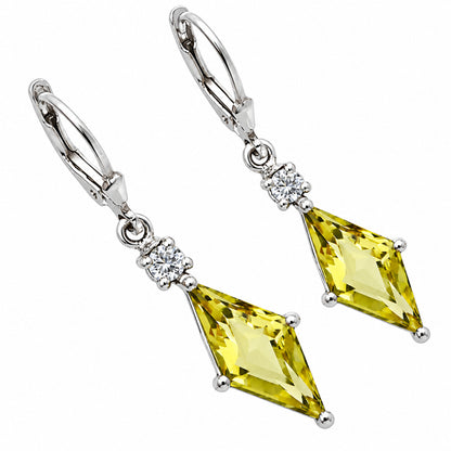 Green Gold and Moissanite Earrings T-1016 AGTE1005_D