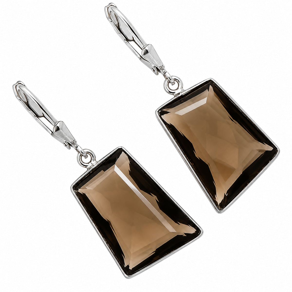 Smoky Quartz Earrings T-1017 AGTE1006_B