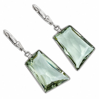 Prasiolite (Green Amethyst) Earrings T-1017 AGTE1006_E