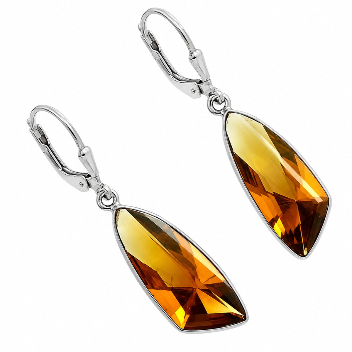 Cognac Quartz Earrings T-1017 AGTE1007_A