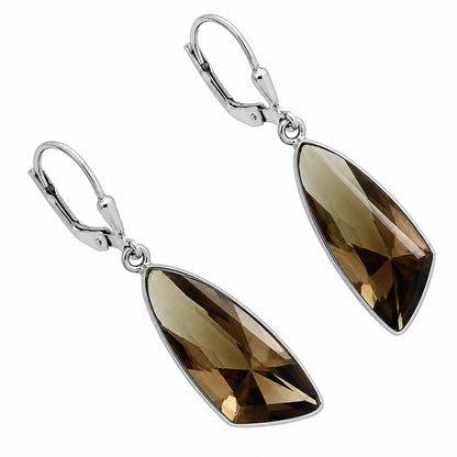 Smoky Quartz Earrings T-1017 AGTE1007_B