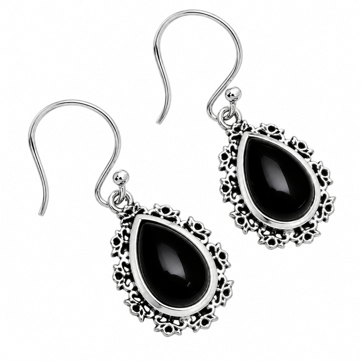 Black Onyx Earrings T-1018 AGTE1008_A
