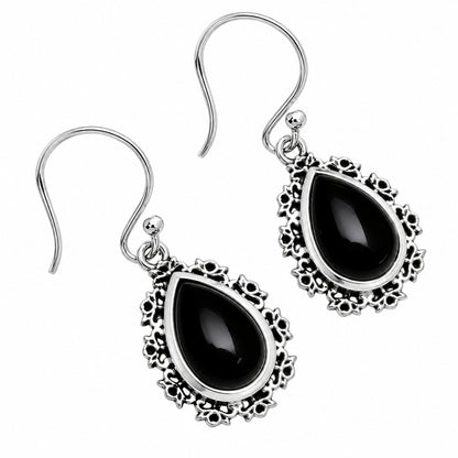 Black Onyx Earrings T-1018 AGTE1008_A