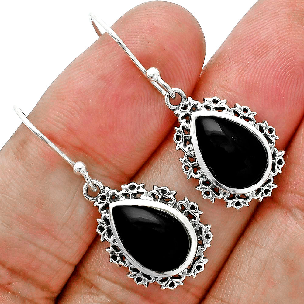 Black Onyx Earrings T-1018 AGTE1008_A