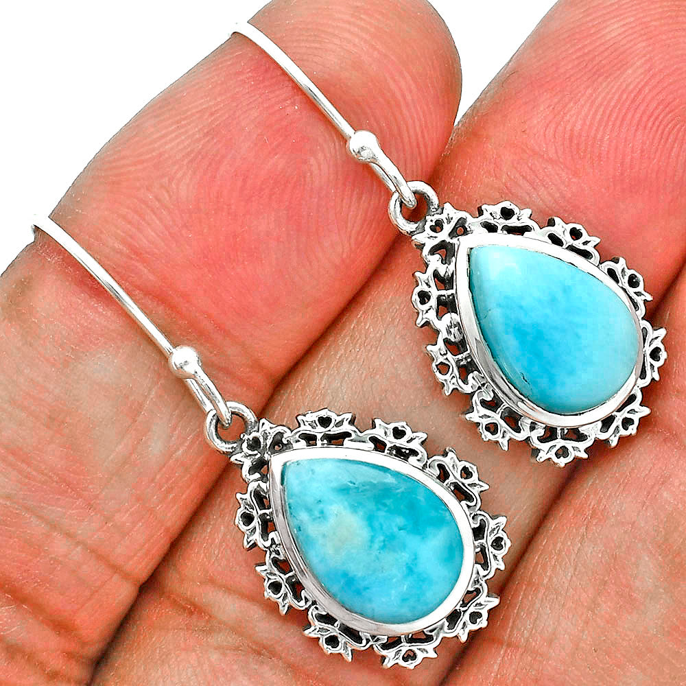 Larimar (Dominican Republic) Earrings T-1018 AGTE1008_E