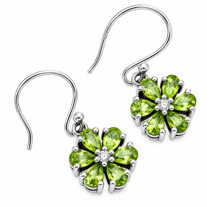 Peridot and Moissanite Earrings T-1021 AGTE1011_D