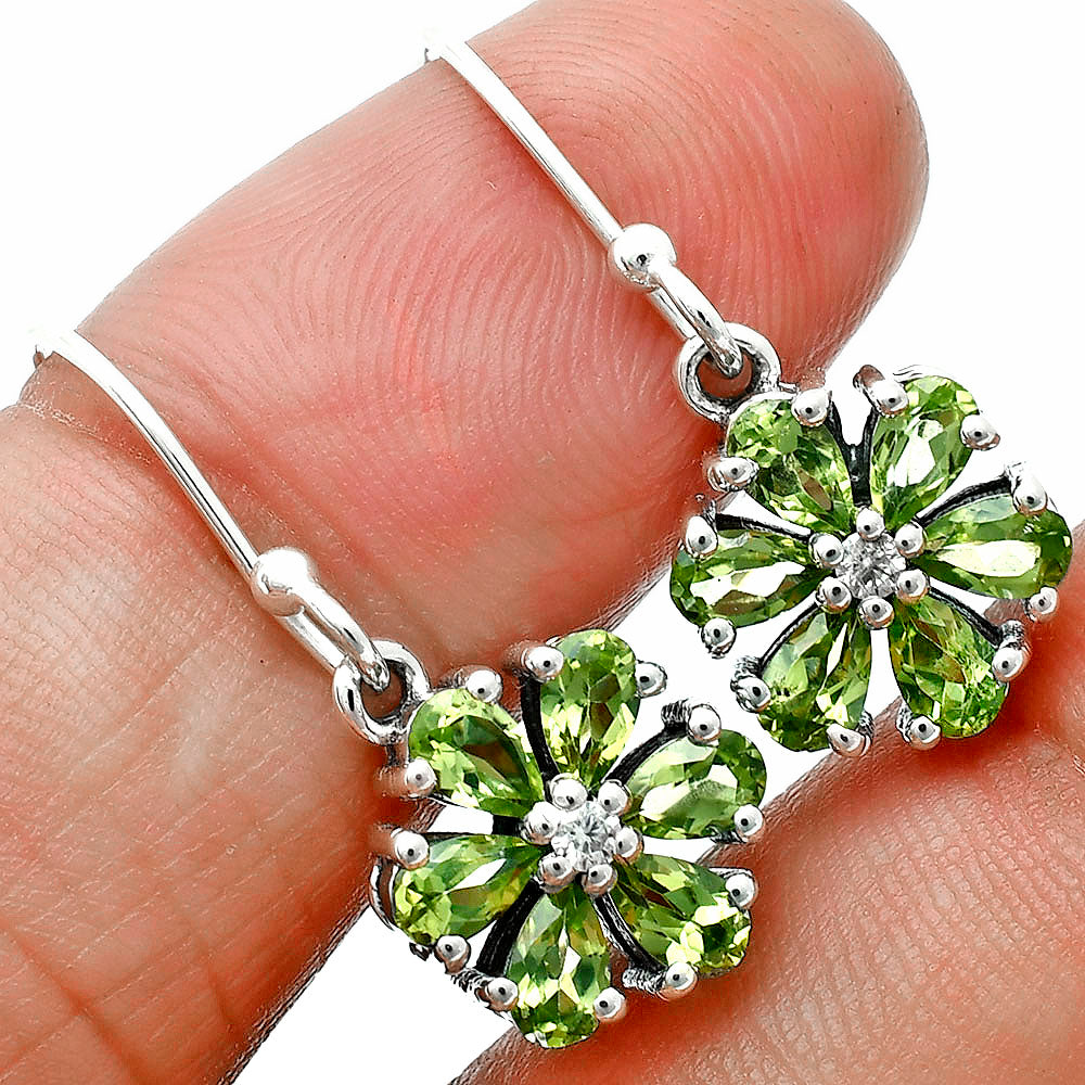 Peridot and Moissanite Earrings T-1021 AGTE1011_D