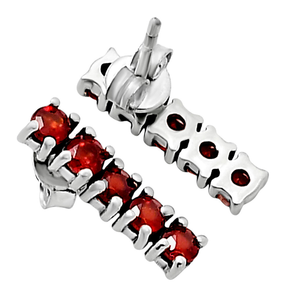 Hessonite Garnet Stud Earrings T-1023 AGTE1013_A