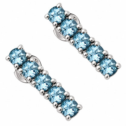 Sky Blue Topaz Stud Earrings T-1023 AGTE1013_C